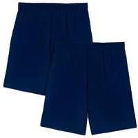 Shorts Bermuda Homme Bleu Uni Séchage Rapide Respirant Écologique en Toile Taille Élastique Décontracté Course Gym Tissé à l'Avant