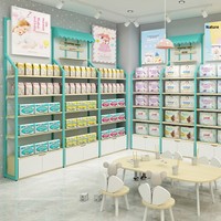 Meuble mural métallique simple face pour lait en poudre, présentoir pour magasin maternité et bébé, couches et jouets pour enfants