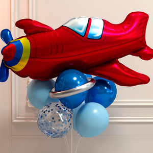 Ballons en aluminium en gros en forme de véhicules (camion de pompiers, camion de chantier, avion) pour la décoration de fêtes d'anniversaire d'enfants - Product Image 3