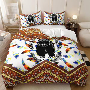 Estilo bohemio elefante abstracto 3D impresión Digital juego <span class=keywords><strong>de</strong></span> cama moda Simple dormitorio funda nórdica conjunto - Product Image 4