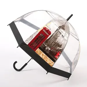 透明ドーム鳥かご傘RST安い卸売雨クリア傘