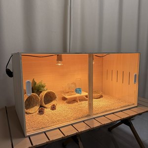 Large Wood Pet <b>House</b> for Hamsters Chickens <b>Rabbits</b> & Guinea Pigs-Eco-Friendly Two Doors Indoor/<b>Outdoor</b> Use - Product Image 3