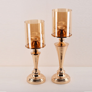 Metal caliente de oro sostenedor de vela decoración <span class=keywords><strong>Bar</strong></span> Hotel mesa de comedor, café decoración romántica sostenedor de vela - Product Image 3