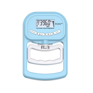 เครื่องวัดความแรงของมือแบบอิเล็กทรอนิกส์ จอแสดงผล LCD อุปกรณ์ออกกำลังกายแบบพกพา ด้ามจับพลาสติกสีน้ำเงิน - Product Image 1