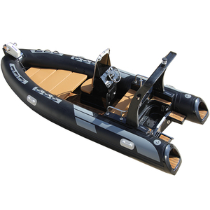 Ce 4.8m serat kaca iklan kapal Rhib perahu tiup Semi kaku 16 kaki dengan Aksesori perahu dan mesin