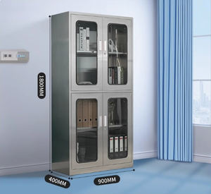 Classeur en métal à 4 portes en verre Classeur en acier inoxydable 304/201 Médecine modulaire <span class=keywords><strong>Pharmacie</strong></span> Mobilier médical <span class=keywords><strong>Armoire</strong></span> d'hôpital en métal - Product Image 4