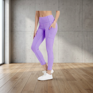 Leggings de yoga taille haute pour femme, ultra doux, effet ventre plat, extensibles dans quatre directions, sans coutures, en Spandex/Polyester, pour l'entraînement - Product Image 2