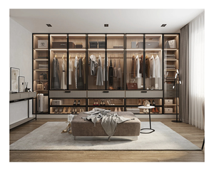 Cao Cấp Tùy Chỉnh Bền Phòng Ngủ Tủ Quần Áo Với Đèn LED Cửa Kính Hiện Đại Sang Trọng Đi bộ-Trong Tủ Quần Áo - Product Image 3