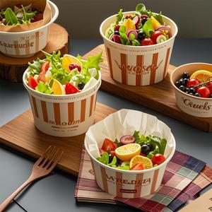 Tazón de Papel Kraft Personalizado de Grado Alimenticio, Ecológico y Desechable de 500 ml para Ensaladas - Product Image 5