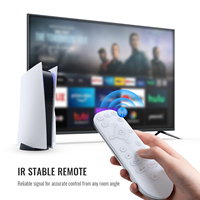 Télécommande multimédia avec commande vocale et infrarouge pour console de jeu, décodeur TV, conception ergonomique sensible à faible consommation d'énergie et antidérapante