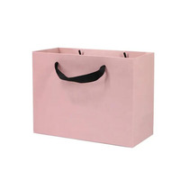 Bolsas de Papel para Compras de Ropa de Lujo con Logotipo Impreso Personalizado, Bolsa de Regalo Reciclable de Boutique con Cinta de Lazo