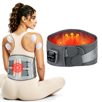 Ceinture de massage lombaire sans fil avec chaleur, vibrations et micro-courant pour soulager les douleurs dorsales, compresse chaude, attelle dorsale