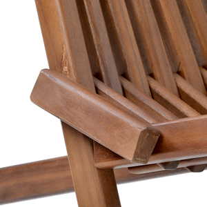 Silla Plegable de Madera para Exteriores, Muebles de Patio, Silla Reclinable de Diseño en Madera de Teca Natural - Product Image 5