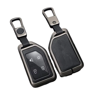 Çinko Metal ağır kamyon anahtar uzaktan araba akıllı durumda kabuk kapak deri anahtarlık tutucu anahtarlık FH16 kargo 555 FM Volvo için - Product Image 3