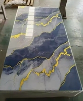Panneau mural en PVC marbré UV moderne, imperméable, ignifuge, écologique, pour murs intérieurs, épaisseur 3 mm, pour appartements, bureaux, villas