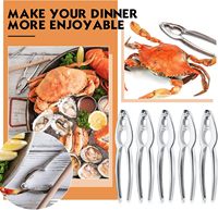 Outils pour fruits de mer : Casse-coquilles de homard, casse-coquilles de crabe, casse-noix en alliage de zinc chromé robuste