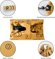 Sac cosmétique magique avec cordon de serrage Sac de maquillage ouvert Lazy Flat Lay Portable Travel Jewelry Cosmetic Bag