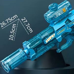 Pistolet à eau électrique automatique en plastique miniature pour enfants, avec lumière intégrée, jouet pour tir en extérieur - Product Image 5