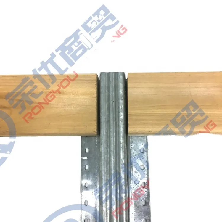G90 line metal fence post Steel Anti-corrosion And Waterproof Galvanized Steel Wooden fence post