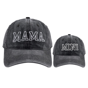 2025 2 uds mamá y niños Mama Mini Chenille parche sombreros bordado Casual algodón desgastado lavado gorra de béisbol - Product Image 2