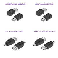 Adaptador Micro Mini USB-C a USB B OTG 2.0, Convertidor para PC Gaming, Adaptador de Alimentación, Transferencia de Datos USB 2.0