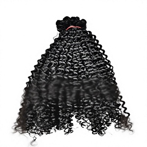 Extensions de cheveux indiens bouclés Afro Spring, double épaisseur avec pointes plus volumineuses, lots de boucles crépues, cheveux Remy non traités, tissage de cheveux - Product Image 1