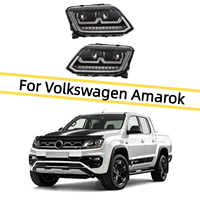 Adapté à Volkswagen Amarok 2010-2022, ensemble de phares LED modifiés, double projecteur, phare avant, signal séquentiel DRL