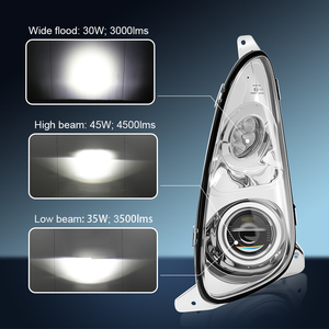 Phare de tracteur à LED R/L pour New Holland T6000 Range Command 75W, faisceau haut et bas à LED - Product Image 3