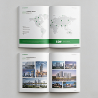 Brochure Aziendale Pieghevole in Tre Parti su Carta Lucida Premium con Rivestimento UV e Stampa Logo Personalizzata