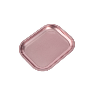 Venta al por mayor bandeja de metal rodante 18*14cm bandeja de metal en blanco para tabaco bandeja de metal en blanco azul verde rosa bandeja rodante personalizada - Product Image 2