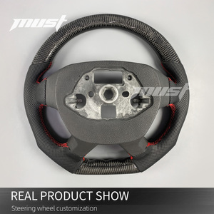 Volant sport en fibre de carbone noir personnalisé pour <span class=keywords><strong>Ford</strong></span> Transit <span class=keywords><strong>Connect</strong></span> Wagon <span class=keywords><strong>XL</strong></span> XLT Custom <span class=keywords><strong>Tourneo</strong></span> 2013-2019 - Product Image 5