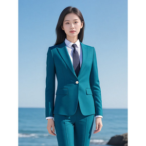 Women's Business Suit Set Full Sleeve Worsted Anti-Wrinkle Formal Wear For Office And Corporate Use - Product Image 1