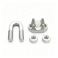 Collier de serrage en U pour câble, type malleable, galvanisé, antidérapant, métrique M6-M32, pour rigging industriel, vente en gros usine