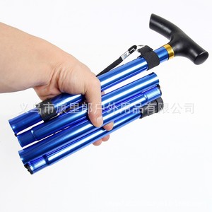 Bâtons de randonnée en alliage d'aluminium, pliables, télescopiques, ultralégers, quatre sections, pour la randonnée en plein air, pour les personnes âgées - Product Image 5