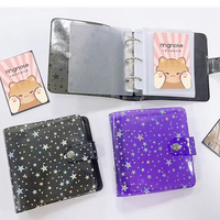 Álbum de Tarjetas Personalizado Mini de 3 Anillas con 1 Bolsillo, Cubierta Colorida para Tarjetas Coleccionables de K-pop, BTS, Stray Kids, Blackpink