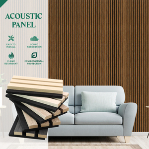 Panel acústico de madera antiruido Aislamiento de sonido Bloqueo de aislamiento Panel de pared insonorizado Tablero de pared de listón acústico - Product Image 2