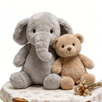 Nouveauté 2026 : Peluche Éléphant Doux et Cuddly en Coton PP et Polyester – Cadeau d'Anniversaire pour Bébés et Enfants – Vente en Gros ODM OEM