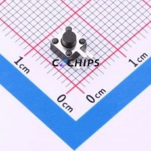 SMG-02B-H043A0 Tactile Switch Bent Lead Through Hole-3P,4.5x4.5mm Switch Single Pole Single Throw Round Button 2.5N 4.5mm - Product Image 1