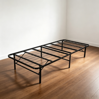 Cadre de lit tubulaire métallique moderne réglable, en acier, format King Size, gain de place, pour lits doubles et queen, mobilier de chambre à coucher et de maison, lits métalliques