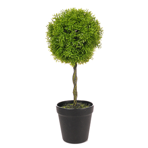 Boule de topiaire en cèdre artificiel réaliste, feuillage vert moelleux, tige en spirale, écologique, durable, <span class=keywords><strong>arbre</strong></span> artificiel pour intérieur/extérieur - Product Image 1