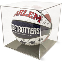 Vitrine et boîte de présentation de balles de cricket en acrylique personnalisées en gros-Vitrine de souvenirs sportifs protégée contre les UV avec gravure au laser