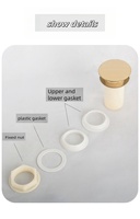 Baño de plástico Enchufe pequeño pop up Click Clack con desagüe de desbordamiento G 1'1/4 desagüe de agua del lavabo con cubierta de acero inoxidable