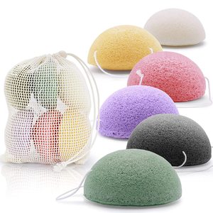 Grande éponge konjac naturelle au charbon de bois japonais pour le visage - Product Image 4
