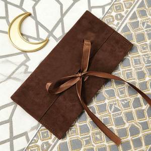 Recyclable Super Soft Dust Velvet Birthday <b>Gift</b> Packaging <b>Envelope</b> Luxury Drawstring Closure Silk Screen Printed - Product Image 4