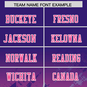 Maillot de football américain personnalisé violet rose à dégradé d'étoiles - Product Image 3