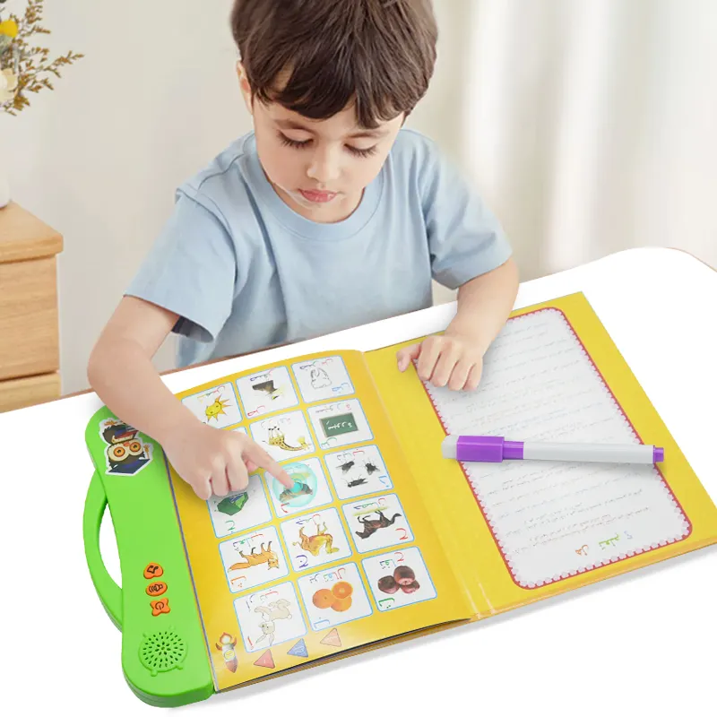 Giocattoli educativi digitali cuscino colorato insegnamento penna parlante macchina di apprendimento portatile Touch Smart e-book spagnolo per bambini