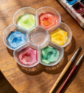 <span class=keywords><strong>Palette</strong></span> de peinture en forme de plateau à 10 compartiments en plastique pour <span class=keywords><strong>aquarelle</strong></span>, acrylique, gouache – Fournitures de peinture pour enfants et débutants - Product Image 4