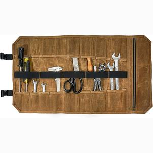 Muestra gratuita: Bolsa enrollable de lona al por mayor para herramientas, bolsa de coche con bolsillos pequeños, organizador multiusos para herramientas de reparación. - Product Image 1