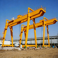 Grue portique robuste en U de 50, 60, 70, 160, 450 tonnes, sur rail, à double poutre, avec chariot électrique et crochet