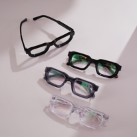 Monturas ópticas de acetato Mazzucchelli premium, monturas de gafas cuadradas extragrandes vintage, logotipo de marca personalizado para diseñadores.